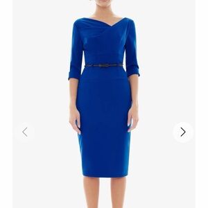 Black Halo Jackie O Royal blue sheath dress